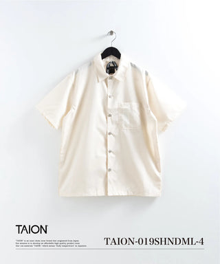 ノンダウン ミリタリー ボタンスリット ハーフスリーブ シャツ <TAION-019SHNDML-4>