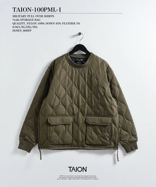 ミリタリー ダウンプルオーバー<TAION-100PML-1>