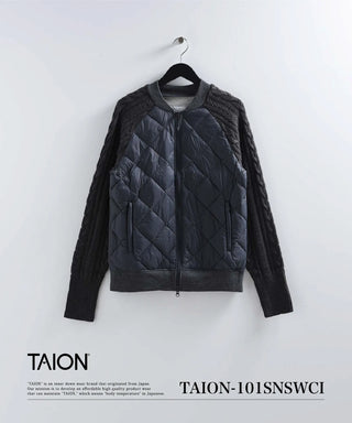 シティ ダウン+ニット+スウェット Wジップ ジャケット<TAION-101SNSWCI>