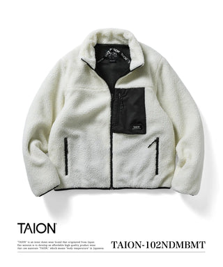 ノンダウン マウンテン ハイネックジップ ボアジャケット<taion-102ndmbmt>