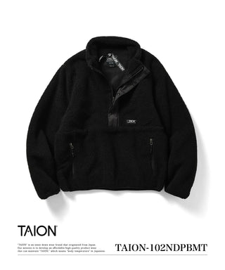 ノンダウン マウンテン ハイネック ボアプルオーバー<taion-102ndpbmt>