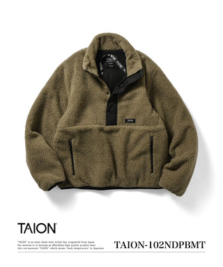 ノンダウン マウンテン ハイネック ボアプルオーバー<taion-102ndpbmt>