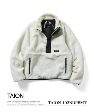 ノンダウン マウンテン ハイネック ボアプルオーバー<taion-102ndpbmt>