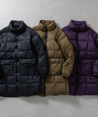 マウンテン パッカブル ボリュームダウンコート<TAION-102VZMT-LONG>