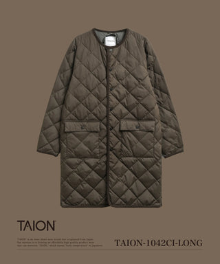 シティ パイピングクルーネック ロングダウンコート – TAIONインナー シティ パイピングクルーネック ロングダウンコート – TAIONインナー