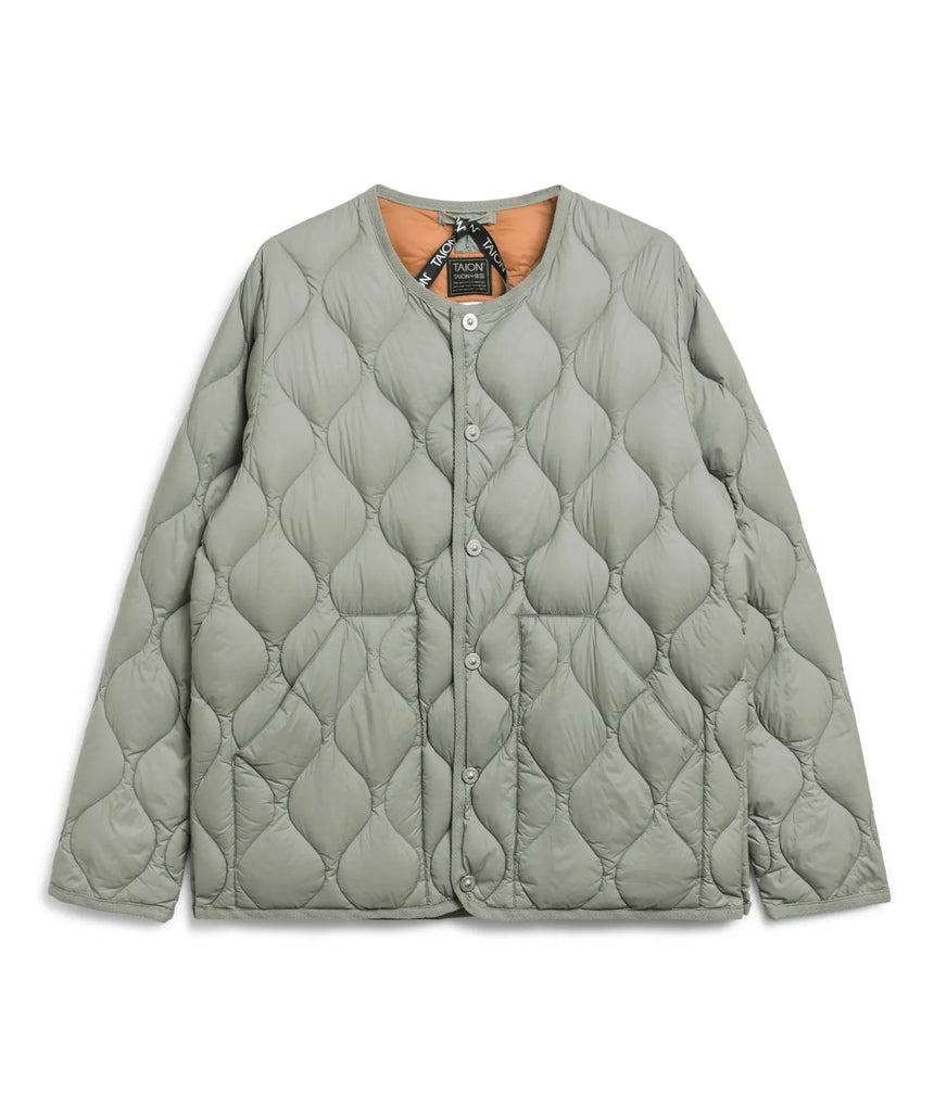 ミリタリー クルーネック ダウンジャケット-ソフトシェル ミリタリー クルーネック ダウンジャケット-ソフトシェル