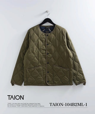 ミリタリー クルーネック ダウンジャケット<TAION-104B2ML-1>