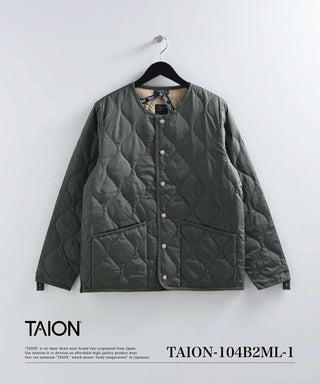 ミリタリー クルーネック ダウンジャケット<TAION-104B2ML-1>