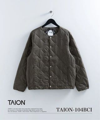 シティ クルーネック ダウンジャケット<TAION-104BCI>