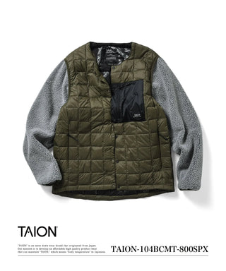 マウンテン クルーネック ライトダウンジャケット<TAION-104BCMT-800SPX>