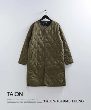 美品　TAION ミリタリー　クルーネック　ダウンコート ミリタリー クルーネック ダウンコート – TAIONインナーダウン