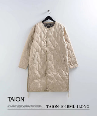 ミリタリー クルーネック ダウンコート<TAION-104BML-1LONG>