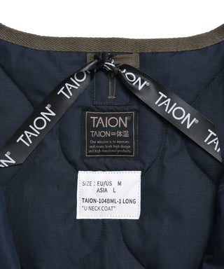 ミリタリー クルーネック ダウンコート<TAION-104BML-1LONG>