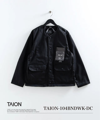 ノンダウン ワーク ボタン カーディガン-コットンダックキャンバス <TAION-104BNDWK-DC>