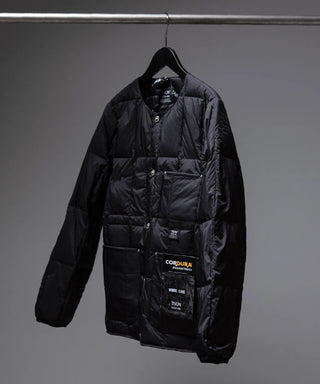 ワーク クルーネック ダウンジャケット<TAION-104BWK>