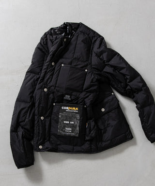 ワーク クルーネック ダウンジャケット<TAION-104BWK>