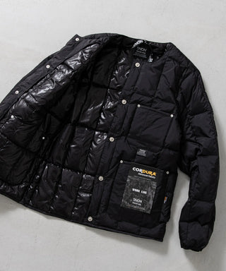 ワーク クルーネック ダウンジャケット<TAION-104BWK>