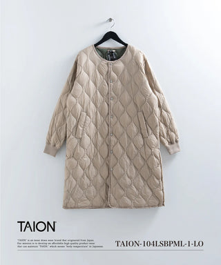 TAION ミリタリーオーバーサイズクルーネックダウンコートソフトシェル ミリタリー オーバーサイズクルーネック ダウンコート-ソフトシェル
