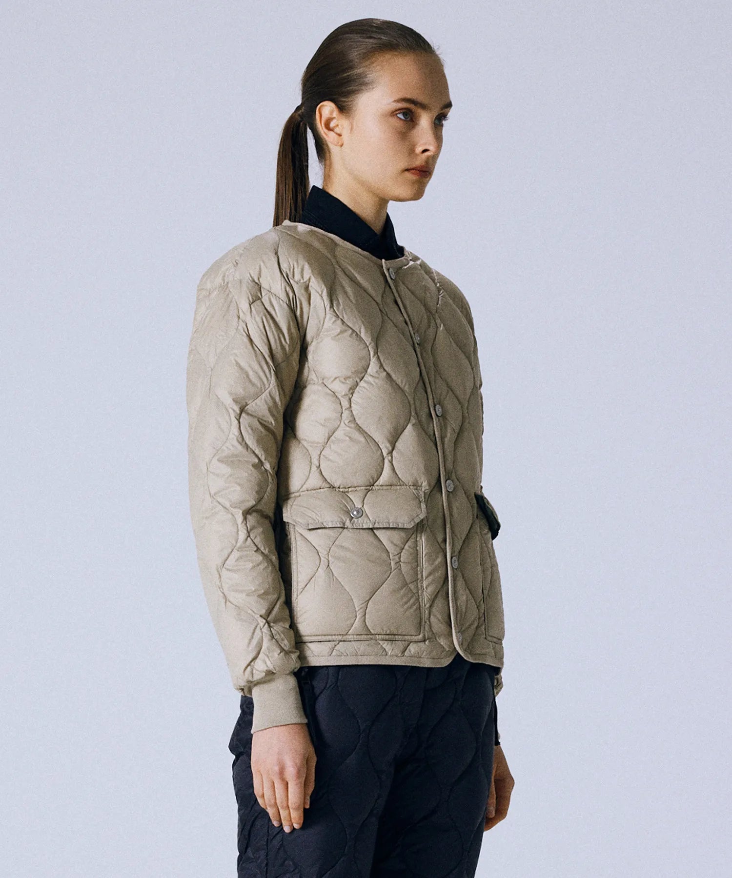 crewreクルーレ☆ベージュ シングルボタン オーバーサイズジャケット She's Closet ジャケット テーラードジャケット 金ボタン