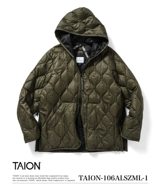 ミリタリー Wジップ ダウンパーカー-ソフトシェル – TAIONインナー ミリタリー Wジップ ダウンパーカー-ソフトシェル – TAIONインナー