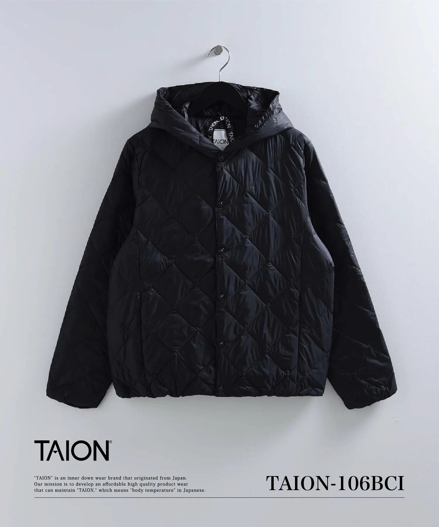 【美品】TAION シティ ライン フードダウンジャケット グレーベージュ 楽天市場】【公式】TAION（タイオン）シティ フードダウン