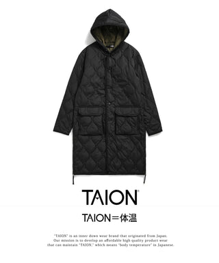 ミリタリー フード ダウンコート<TAION-106BML-LONG>
