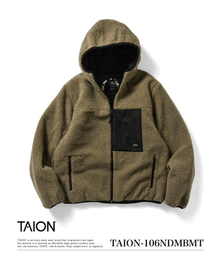 ノンダウン マウンテン ジップ ボアパーカー<taion-106ndmbmt>