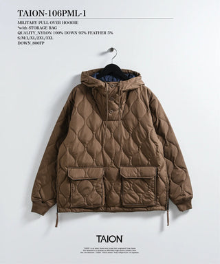 ミリタリー ダウンフーディー<TAION-106PML-1>