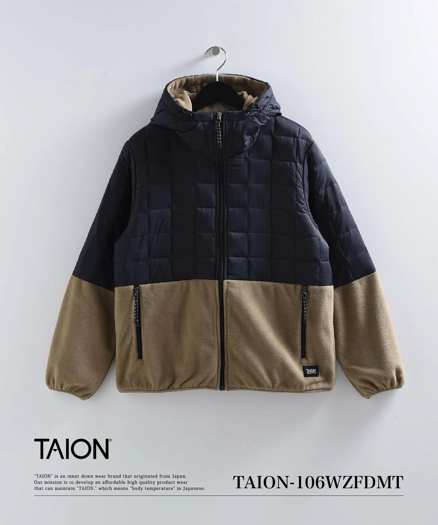 タイオンのフード付きインナーダウン ダウンパーカー | TAION（タイオン）インナーダウン公式ブランド