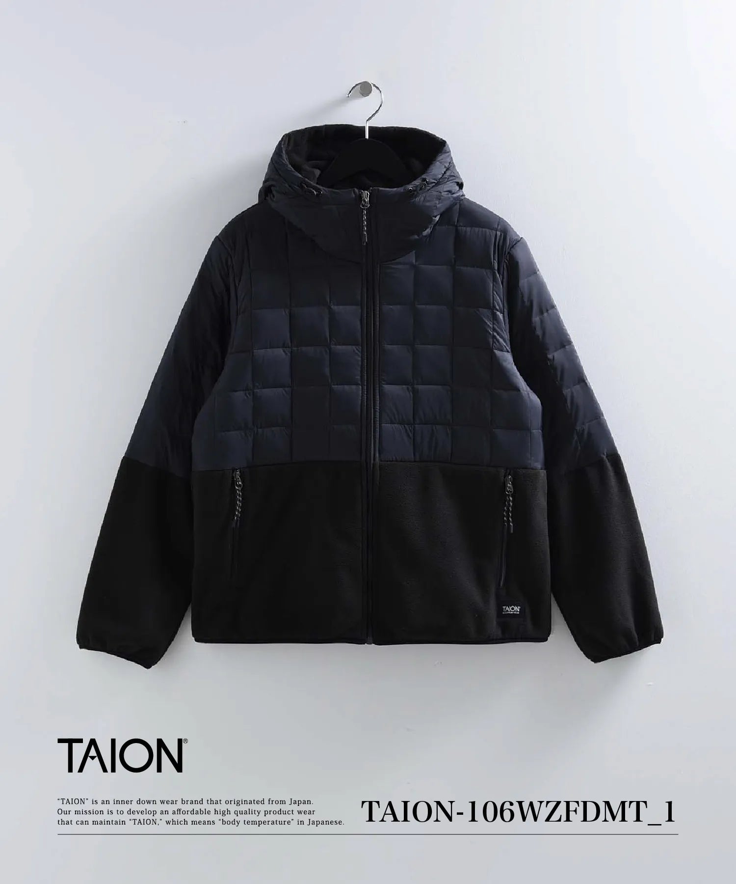 TAION(タイオン) インナーダウン ダブルブレスト 黒 M 楽天市場】TAION タイオン メンズ インナーダウンジレ 全4色