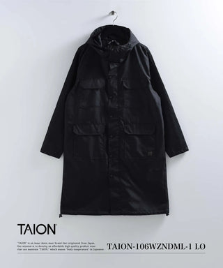 ノンダウン ミリタリー フードコート<TAION-106WZNDML-1LO>
