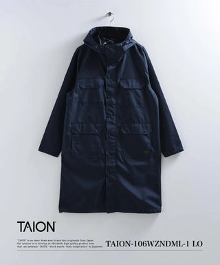 ノンダウン ミリタリー フードコート<TAION-106WZNDML-1LO>