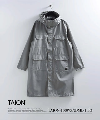 ノンダウン ミリタリー フードコート<TAION-106WZNDML-1LO>