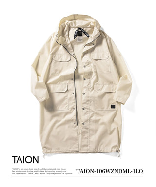 ノンダウン ミリタリー フードコート<TAION-106WZNDML-1LO>