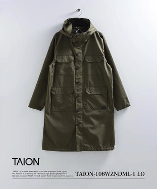 ノンダウン ミリタリー フードコート<TAION-106WZNDML-1LO>