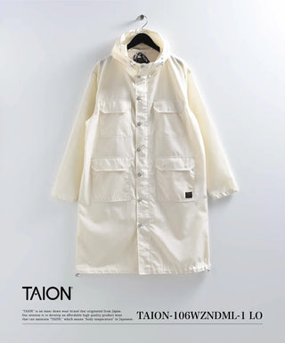 ノンダウン ミリタリー フードコート<TAION-106WZNDML-1LO>