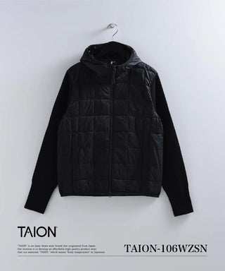 ベーシック Wジップ ニットスリーブ ダウンパーカー – TAION ベーシック Wジップ ニットスリーブ ダウンパーカー – TAION