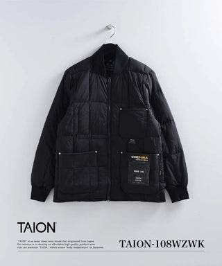 ワーク リブネックWジップ ダウンジャケット<TAION-108WZWK>