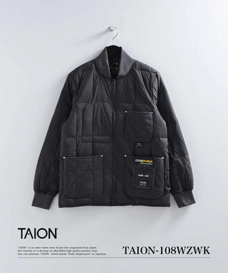 ワーク リブネックWジップ ダウンジャケット<TAION-108WZWK>