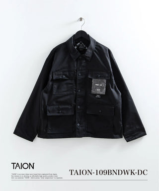 ノンダウン ワーク ボタン カバーオール-コットンダックキャンバス <TAION-109BNDWK-DC>