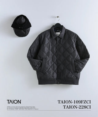 専用　TAION タイオン　CITY LINE ダウン　カーディガン　メンズS シティ パイピングVネック ダウンカーディガン – TAIONインナー