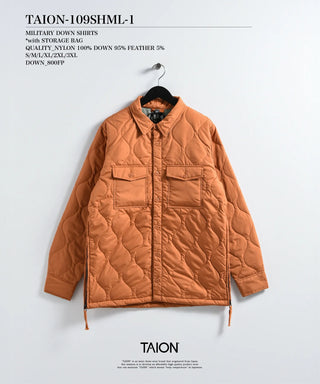 ミリタリー ダウンシャツ<TAION-109SHML-1>