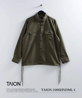 ノンダウン ミリタリー ロングスリーブシャツ<TAION-109SHNDML-1>