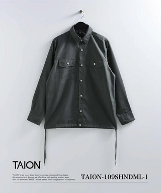 ノンダウン ミリタリー ロングスリーブシャツ<TAION-109SHNDML-1>