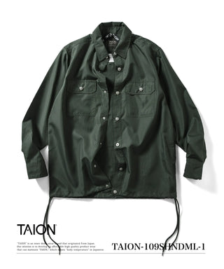 ノンダウン ミリタリー ロングスリーブシャツ<TAION-109SHNDML-1>