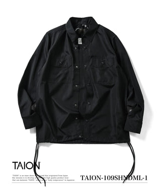 ノンダウン ミリタリー ロングスリーブシャツ<TAION-109SHNDML-1>