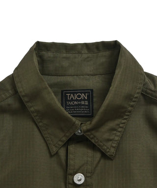 ノンダウン ミリタリー ロングスリーブシャツ<TAION-109SHNDML-1>
