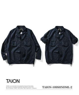 ノンダウン ミリタリー ロングスリーブシャツ<TAION-109SHNDML-2>
