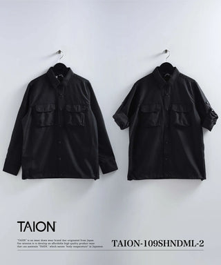 ノンダウン ミリタリー ロングスリーブシャツ<TAION-109SHNDML-2>