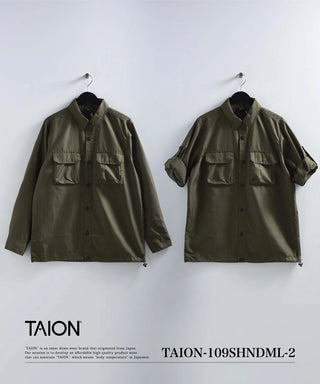 ノンダウン ミリタリー ロングスリーブシャツ<TAION-109SHNDML-2>